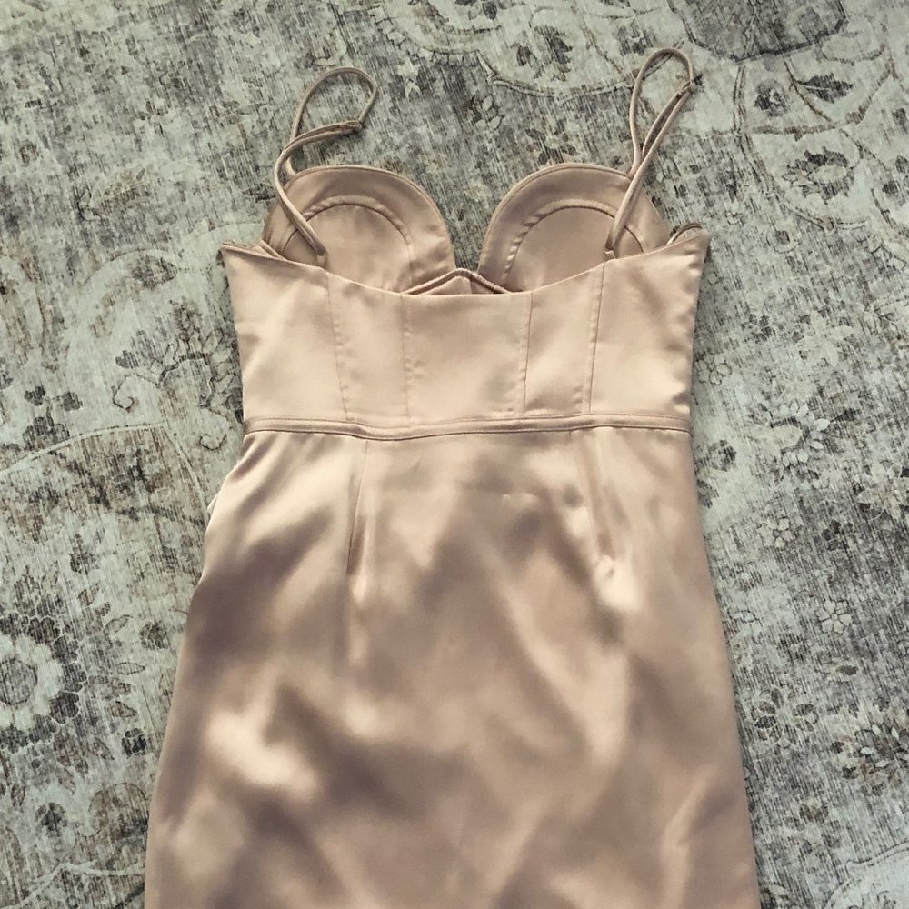 Zara Satin Effect Corset Dress - Picture 5 of 7